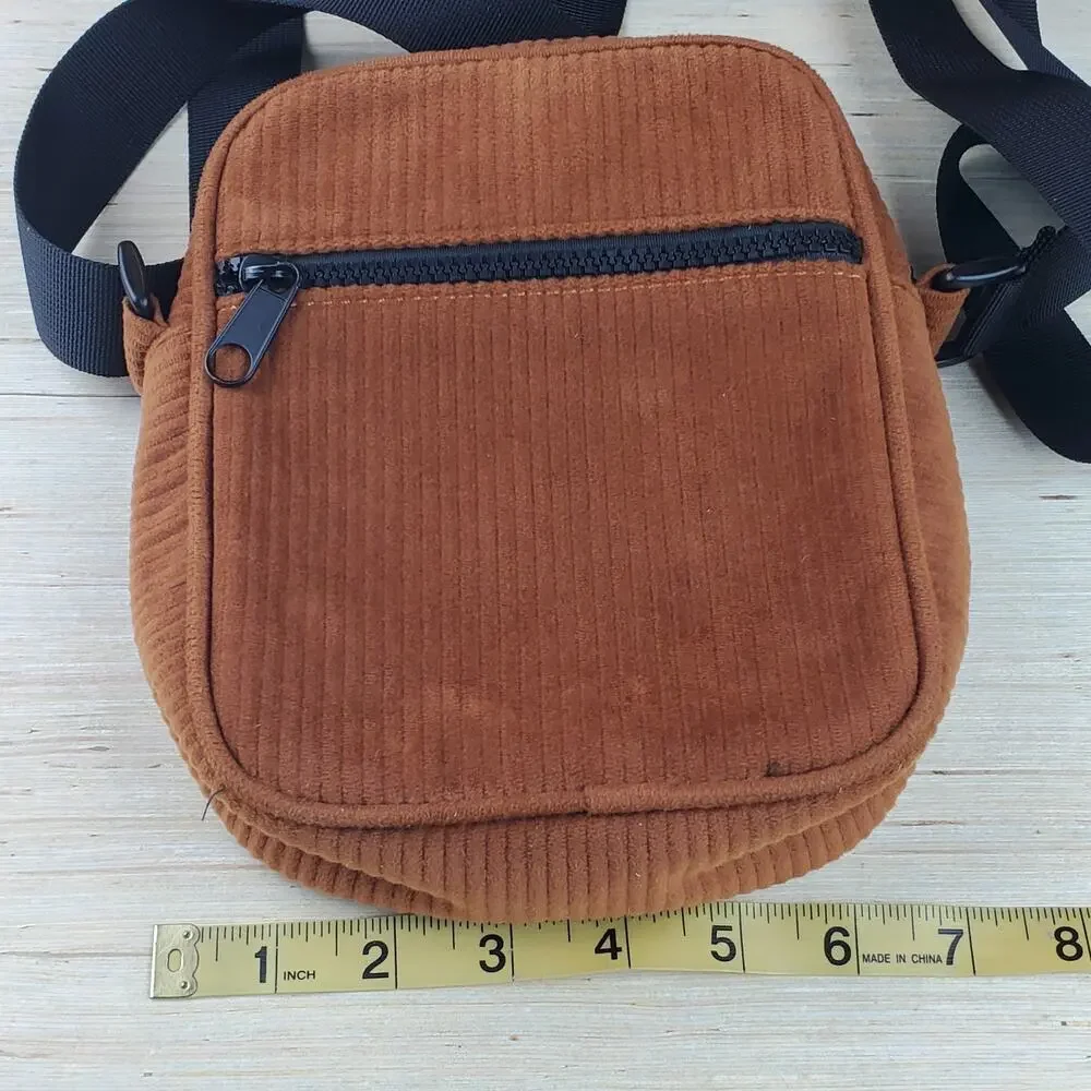 CROSSI |  Corduroy  |  Camel | Small  Crossbody Bag